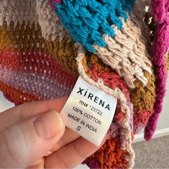 NWT Xirena Multicolored Cotton Crochet Cardigan Open Knit Sweater Small - Picture 7 of 12